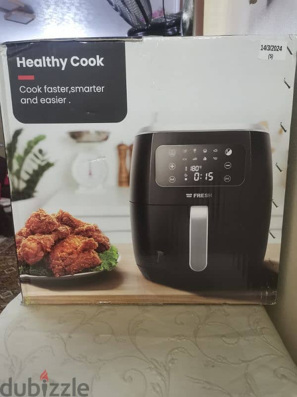 NEW Fresh Air fryer, 5.5 Litres, 1800 Watt، جديدة بالكرتونة 1