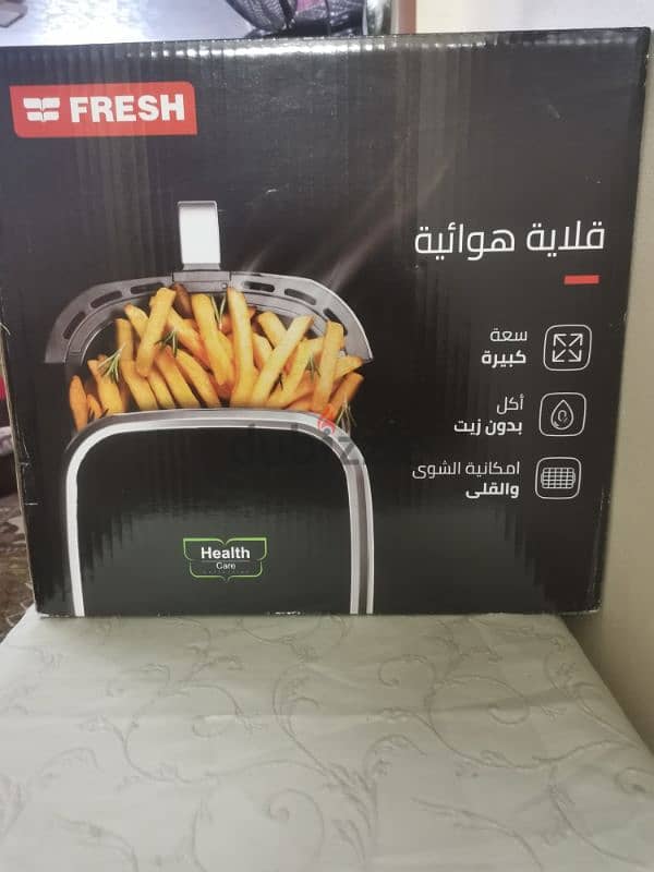 NEW Fresh Air fryer, 5.5 Litres, 1800 Watt، جديدة بالكرتونة 3