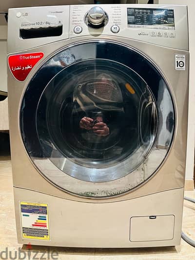 10.2kg Wash & 6 kg Dry with Steam, Direct Drive & 6 Motion technology