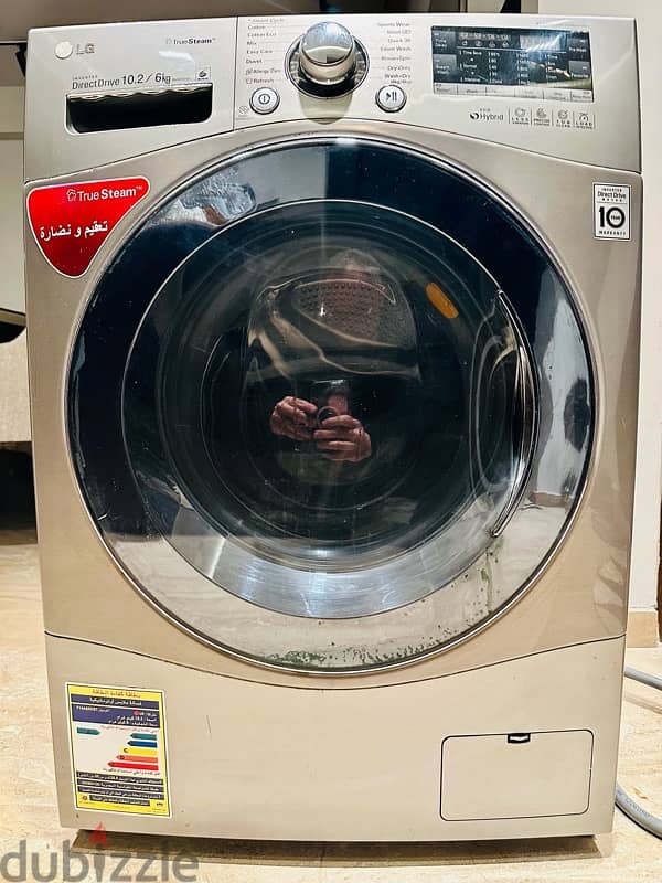 10.2kg Wash & 6 kg Dry with Steam, Direct Drive & 6 Motion technology 0