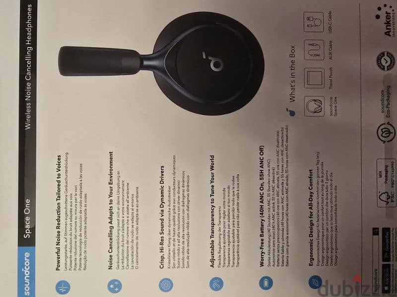 Brand new Soundcore space one Bluetooth headphone 1