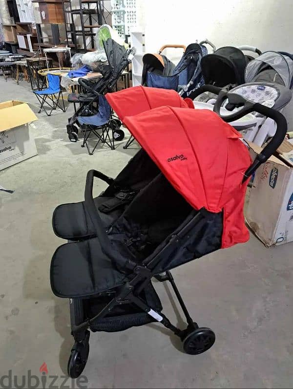 double baby stroller_ عربه اطفال مزدوجه 3