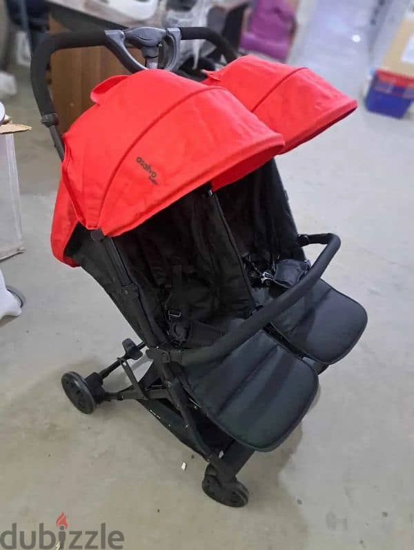 double baby stroller_ عربه اطفال مزدوجه 5