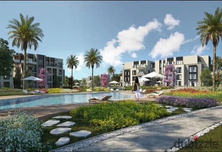 Apartment for sale Double view landscape and water feature in Badya Palm Hills, 6 October Compounds