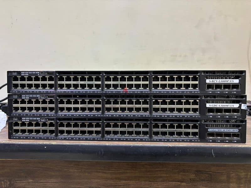 سويتش سيسكو 3650 ,48بورت  Cisco 3650 48Port PoE+ 1