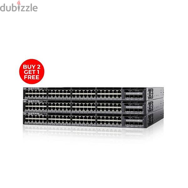 سويتش سيسكو 3650 ,48بورت  Cisco 3650 48Port PoE+ 4