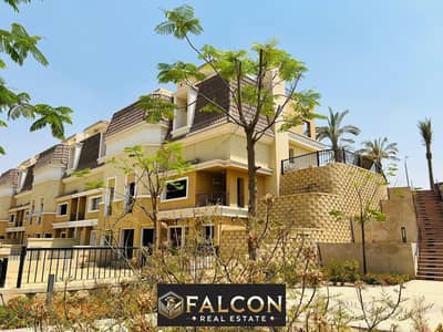 with discount 42% own S villa  for sale now in sarai, next to carft zone madienty , new cairo directly on amal axis