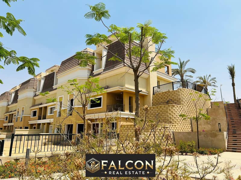 with discount 42% own S villa  for sale now in sarai, next to carft zone madienty , new cairo directly on amal axis 0