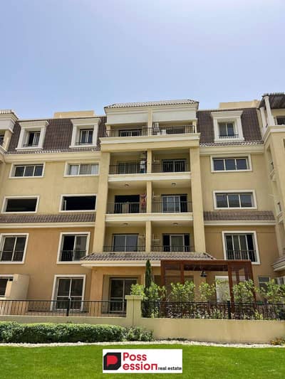 Apartment of 155 m for sale, delivery soon, in installments, with a direct view of the lagoon in Sarai Compound, next to Madinaty