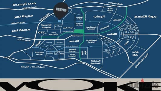 Fully finished medical clinic for sale in the best location in the compound, first floor, direct view of Sadat Axis