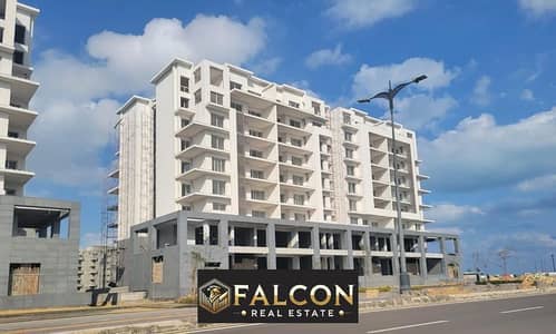 Apartment for immediate delivery, fully finished, in a prime location with a view of El Alamein Towers and the sea in Mazarine, New El Alamein