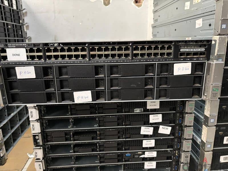 سيرفر جيل تاسع مع سويتش سيسكو Hp 380 G9 with cisco 3650 0