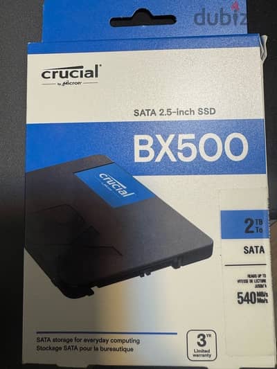 Crucial BX500 2TB SATA 2.5-inch SSD هارد ديسك كروشال 2 تيرا جديد تماما