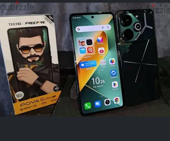 Mob: Tecno pova 6 pro 5g Ram: 256 GB Rom: (12+12)GB بطارية : 6000 ملل 2