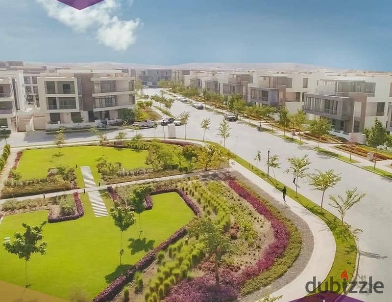 Ground floor apartment for sale in a residential compound and ready for inspection  In the first settlement in front of Cairo airport Orgami golf 0