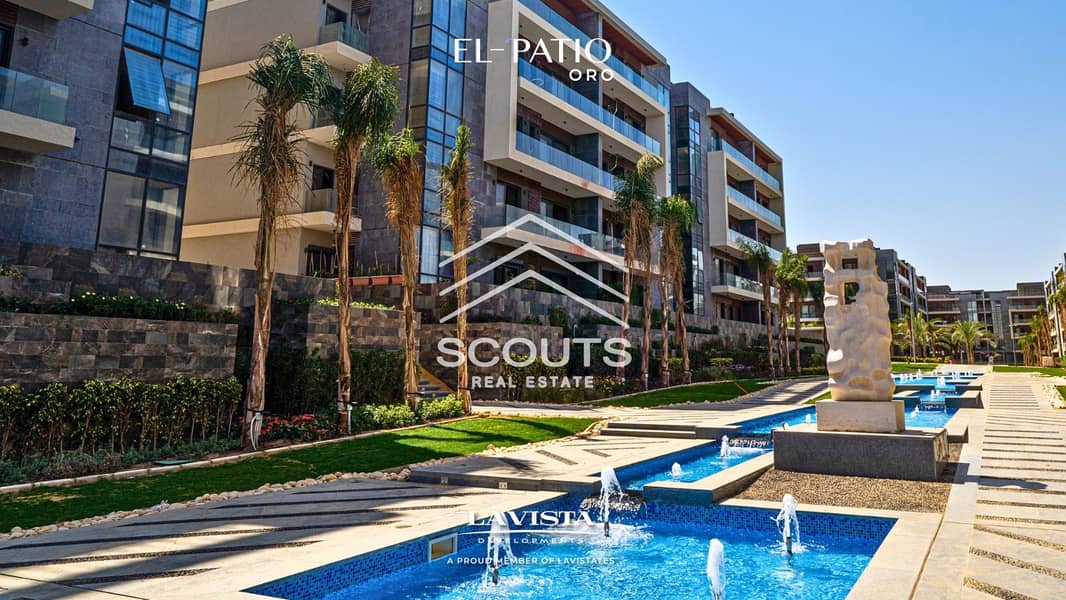 Apartment with private garden, fully finished, immediate receipt, in the Fifth Settlement, La Vista Patio Oro compound next to the American University 0