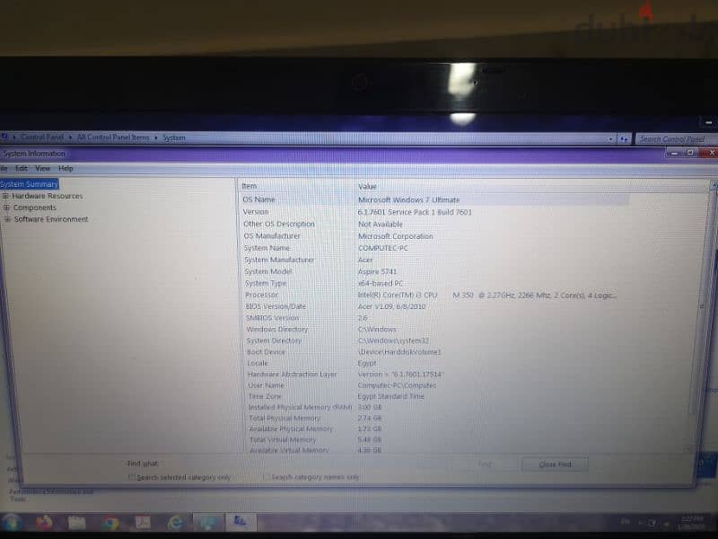 Laptop Acer Aspire 5741 6