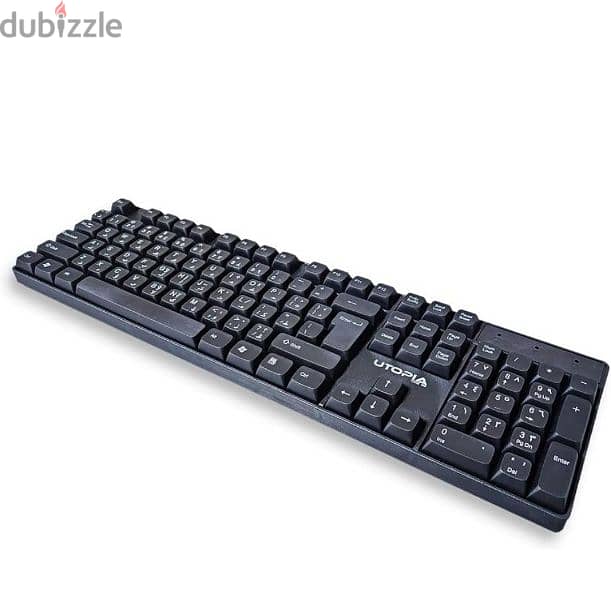 Wireless Mouse & Keyboard U-200, 10m Receiving Distance - Black 3