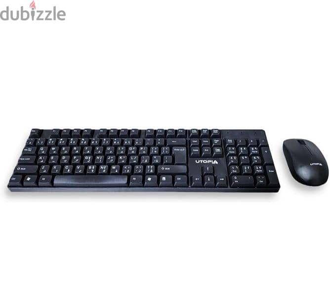 Wireless Mouse & Keyboard U-200, 10m Receiving Distance - Black 5