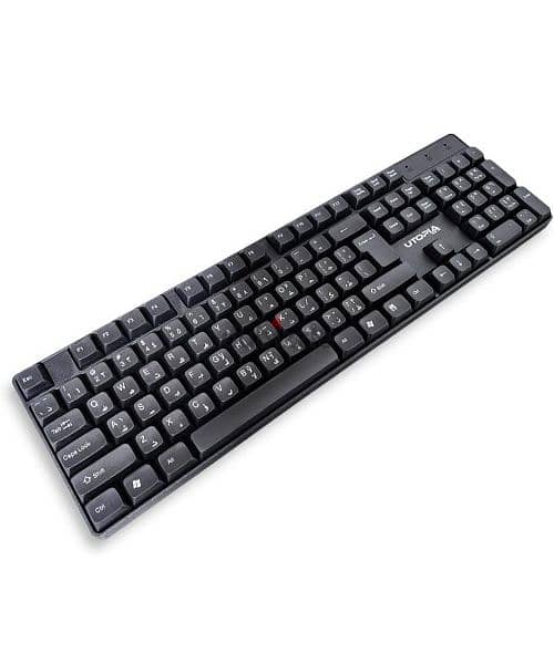 Wireless Mouse & Keyboard U-200, 10m Receiving Distance - Black 6