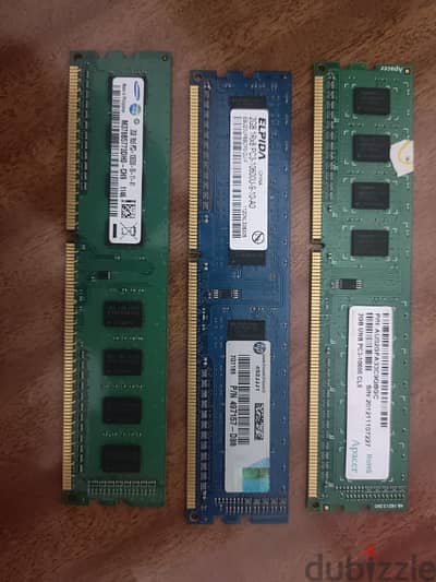 للبيع رامات ٦ جيجا ٢×٣ ddr3 1333MHZ