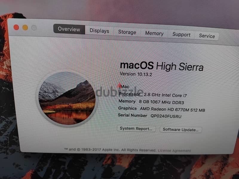 apple I Mac 27 inche core i7 7