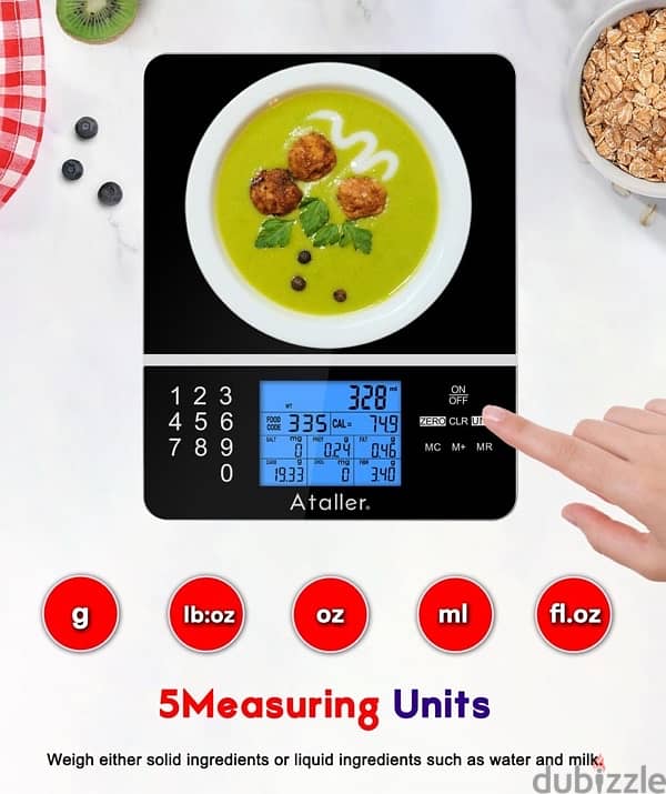 Food Scale with Nutritional Calc.  ميزان طعام يحسبلك أكلك بكل التفاصيل 3