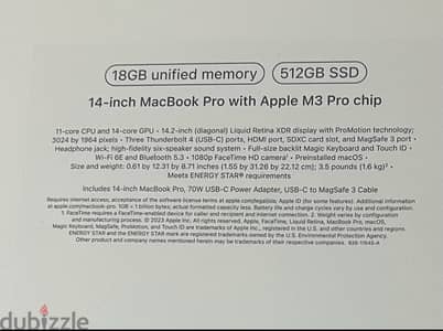 macbook m3 pro 14 inch 18gb 512g new sealed space black