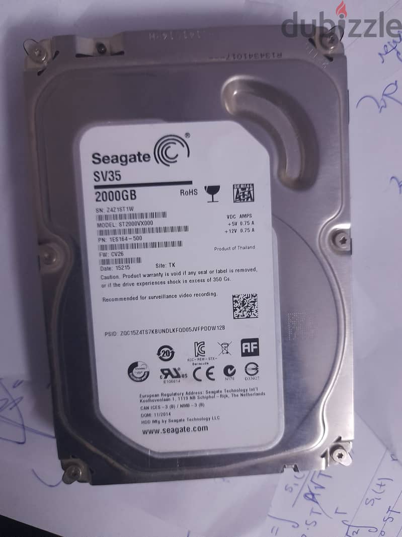 هارد seagate 2TB للبيع 0