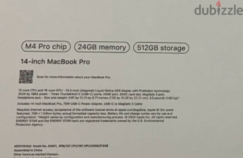 macbook m4 pro 14 inch 24gb 512g new sealed space black 1