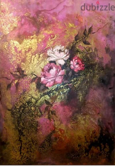 abstract floral painting