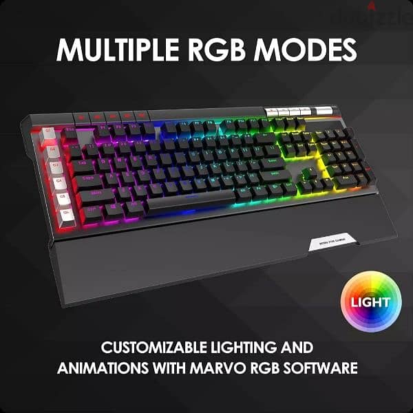 MARVO KG965G RGB Gaming Mechanical Keyboard – OUTEMU Blue Switch 4