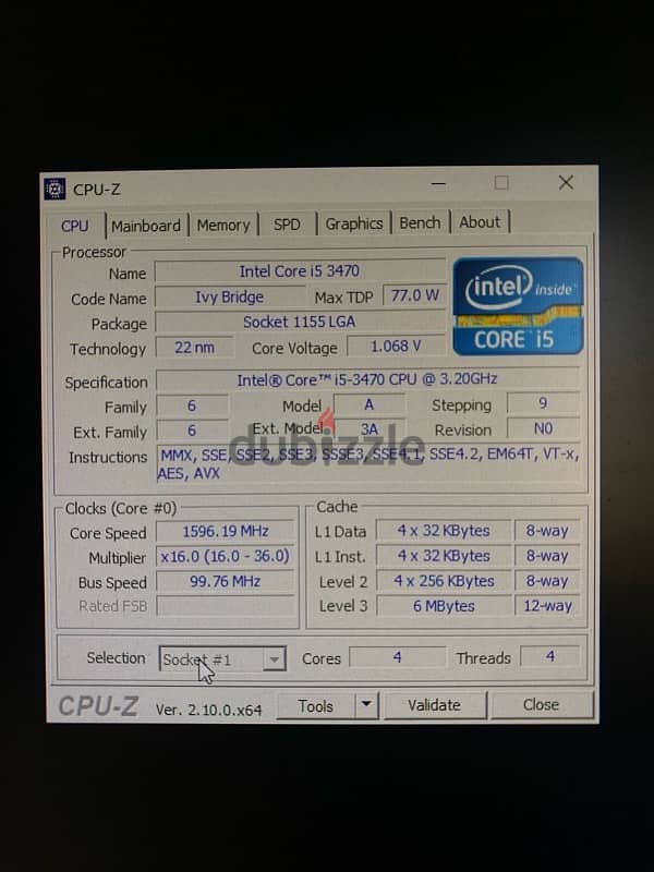 Bundle Core i5-3470 + Gigabyte H-61 motherboard + 8GB RAM 1600MHZ 3