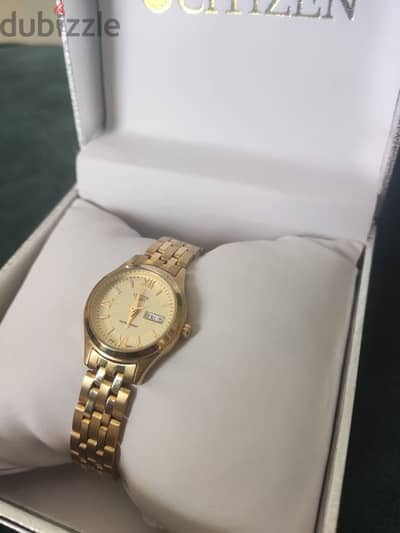 Citizen Women's Gold Dial Stainless Steel Band Watch - water resist