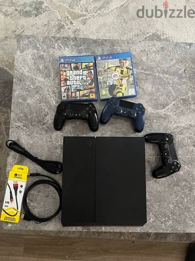 ps4 1tb + 3 controllers for sale