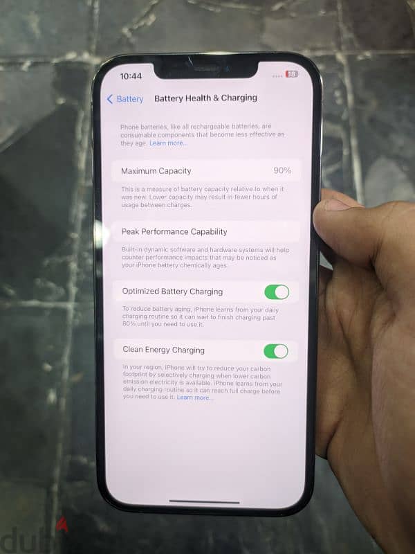 iphone 12 pro max 256 بطاريه 90 بضمان محل 2