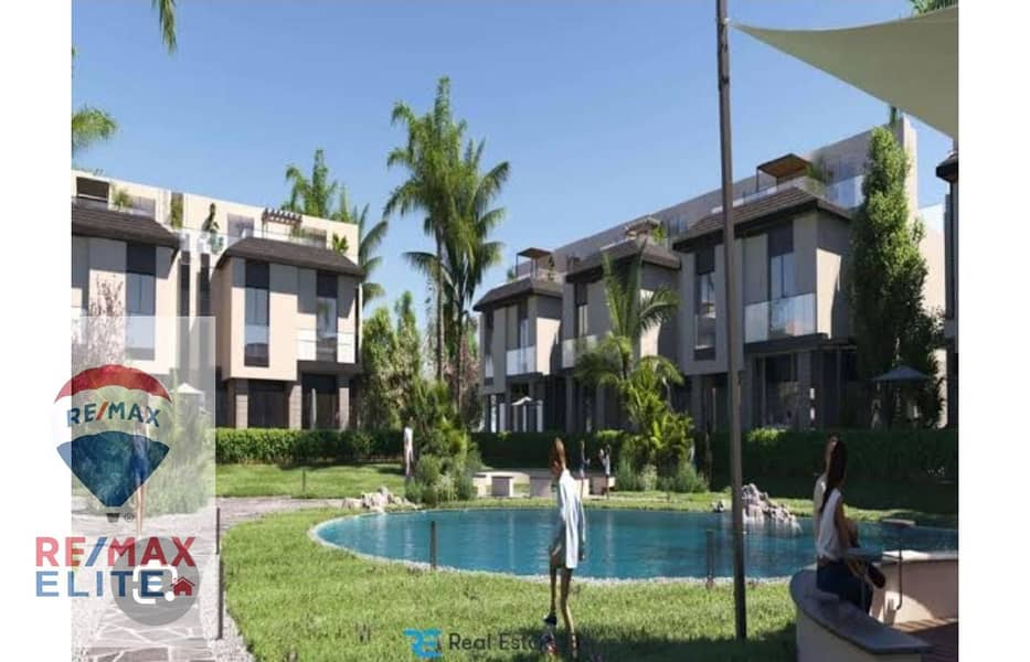 Sky villa for sale in Telal East Overlooking greenery landscapes and water features Very prime location. . near South 90th Street and AUC 310M+Roof 28 m 0