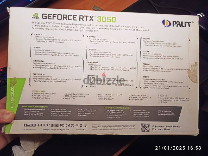 RTX 3050 8GB GDDR6 2