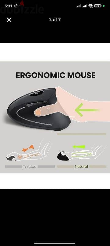 Perixx  Vertical Mouse wireless 3