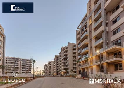 3Bed Apartment Ready to Move with 10-year installments for sale in ILBosco Compound from Misr Italia