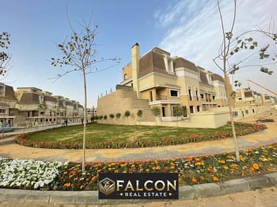 stand alone villa of354m with50mgarden at less than the price of an apartment in the best location on the Suez Road in front of Madinaty with installm