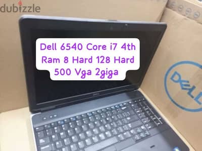 dell 6540 Core i7 4th Ram 8 هاردين وكارت شاشة خارجي 2 جيجا