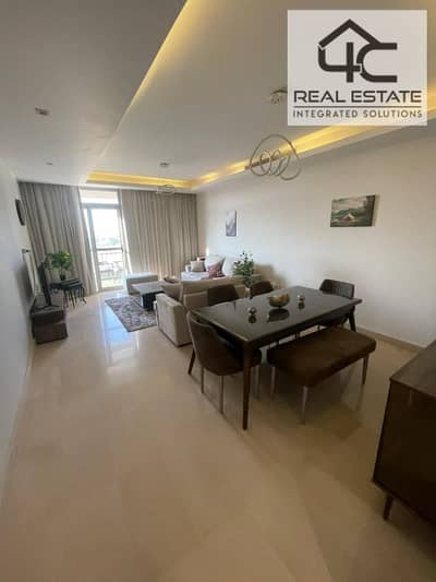 Apartment for sale fully finished with air conditioners and kitchen cabinet in the best location in the first compound inside CFC, 132 m