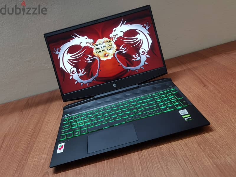 Hp Pavilion i7-10750H GTX 1650ti Gaming LapTop جيل عاشر 2