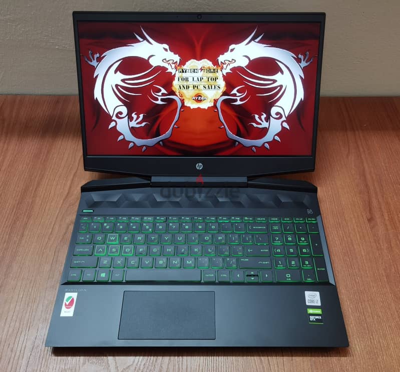 Hp Pavilion i7-10750H GTX 1650ti Gaming LapTop جيل عاشر 5