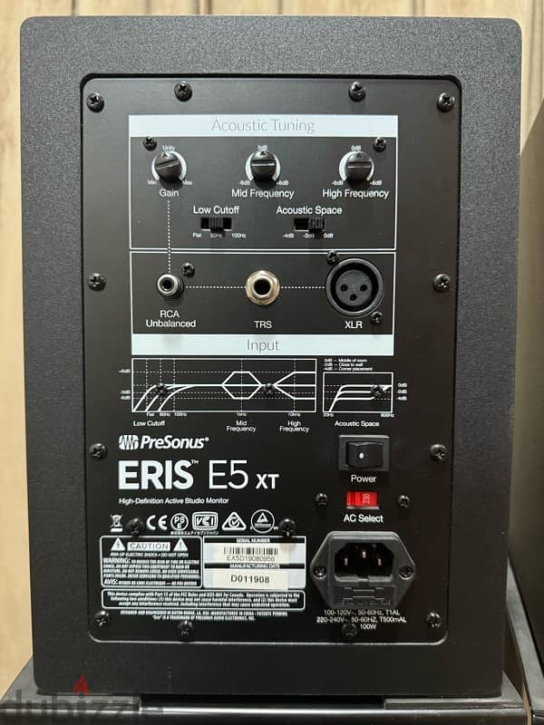 Presonus Eris E5XT Studio Monitors + Bespeco PN90FL Professional Stand 5