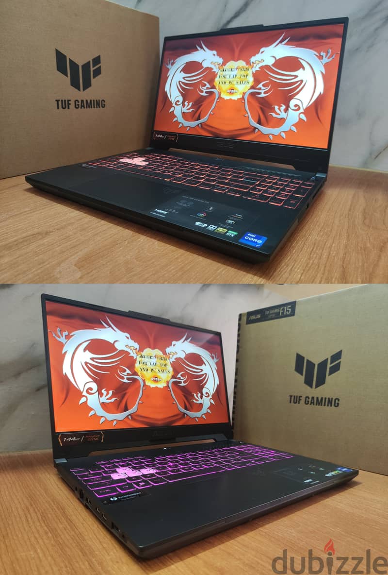 asus tuf gaming Core™ i5-12500H RTX 3050 Gaming LapTop 12 جيل 10