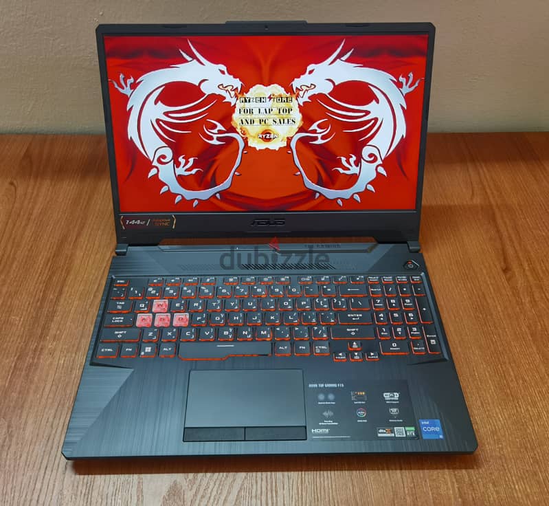 Asus Tuf Gaming RTX 3060 6gb intel i5-11400H gaming laptop 11 جيل 4