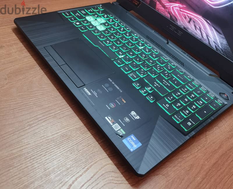 Asus Tuf Gaming RTX 3060 6gb intel i5-11400H gaming laptop 11 جيل 9