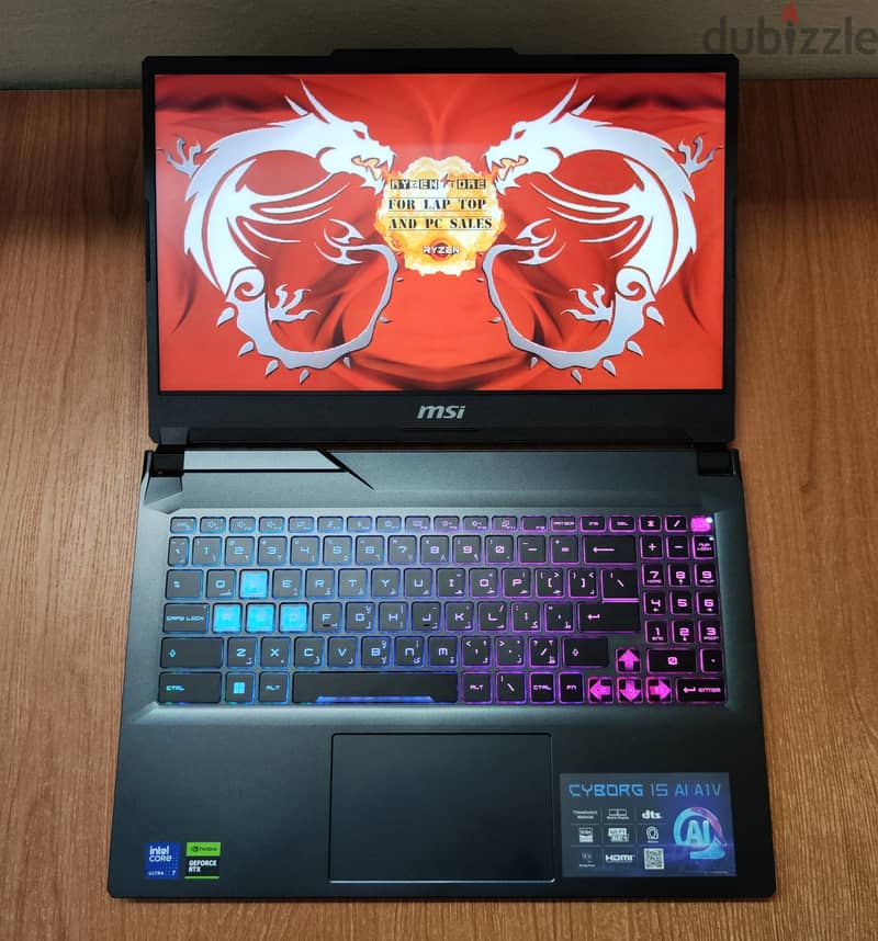 Msi Cyborg Ai RTX 4060 8gb  Ultra 7 155h gaming laptop 15 جيل 4